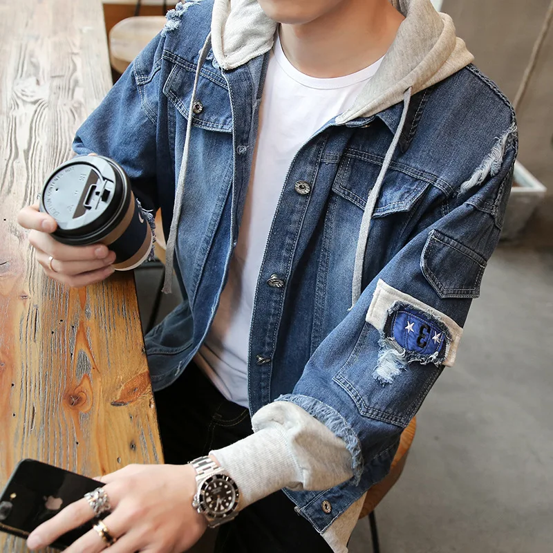 2018 Hommes En Manteaux Bleu Motif Et Veste Ciel Vestes Jean Pour Vêtements Style Décontracté pu Angleterre Ygfyvb76