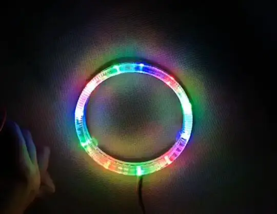 

DLAND OWN CRYSTAL RGB LED ANGEL EYE HALO RING, WITH 7 STATIC MODES AND RUNNING MODES,REMOTE TO CONTROL, 80MM AND 95MM