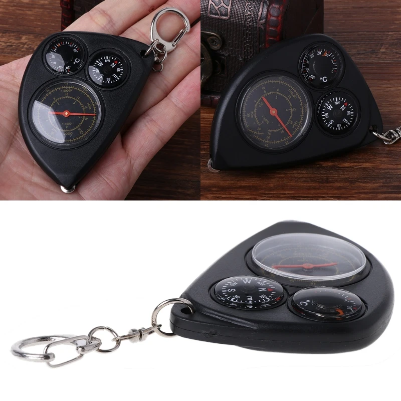 Keychain Portable Outdoor Multifunctio Odometer Rangefinder Compass