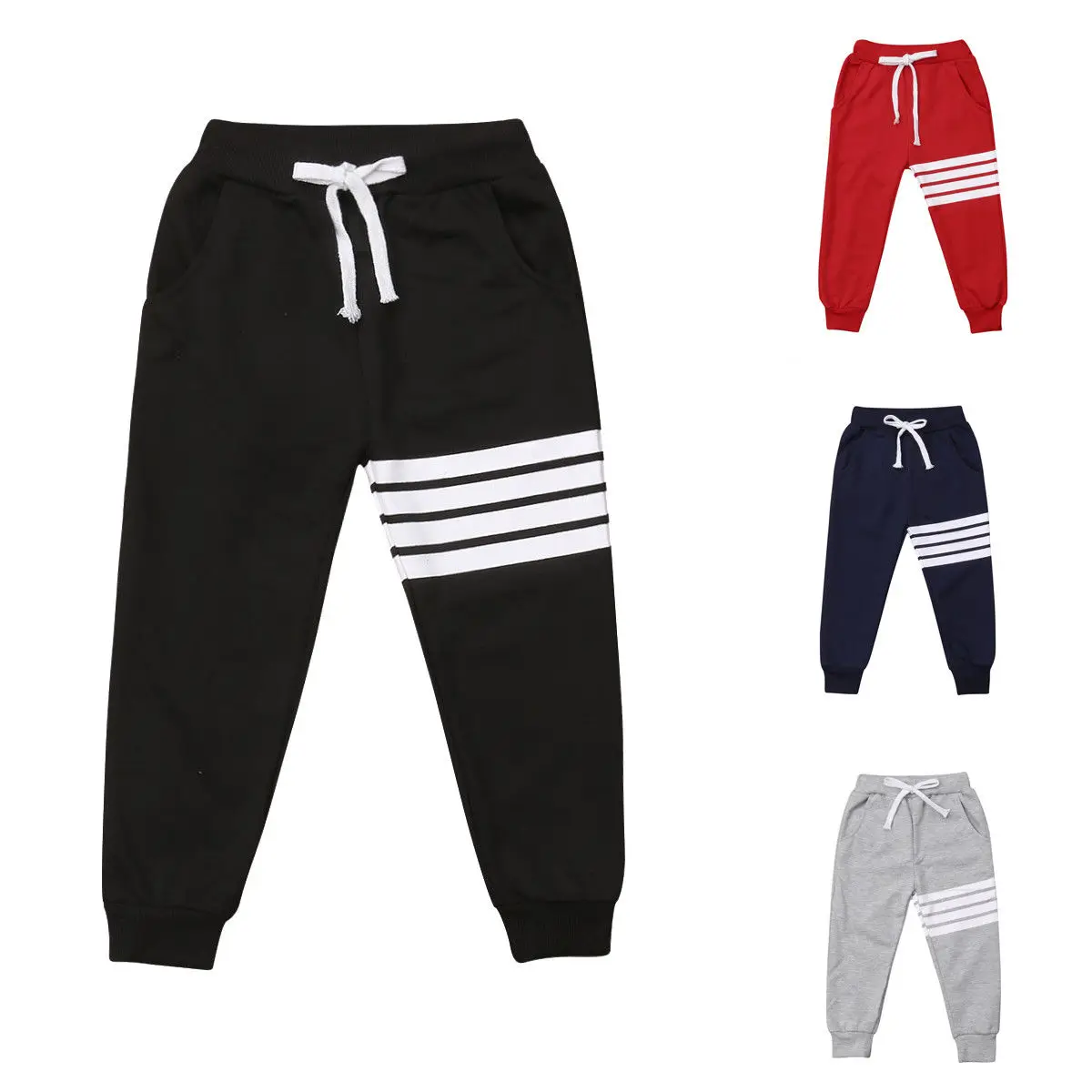 

New Arrivels Sports Pants Kids Boy Girl Striped Harem Long Pants Toddler Trousers Bottoms Sweatpants