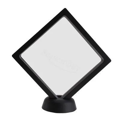 

New Women Jewelry Display Case PE Clear Jewelry Suspended Coins Floating Display Case Stand Holder Easy Use Valentine's Day Gift