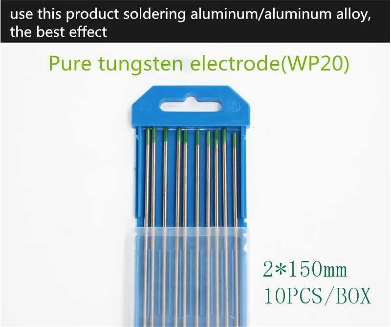 

YT1470 10PCS/BOX Pure Tungsten Electrode Diameter 2mm Length 150mm Soldering Aluminum/Aluminum Alloy Free Shipping WP20