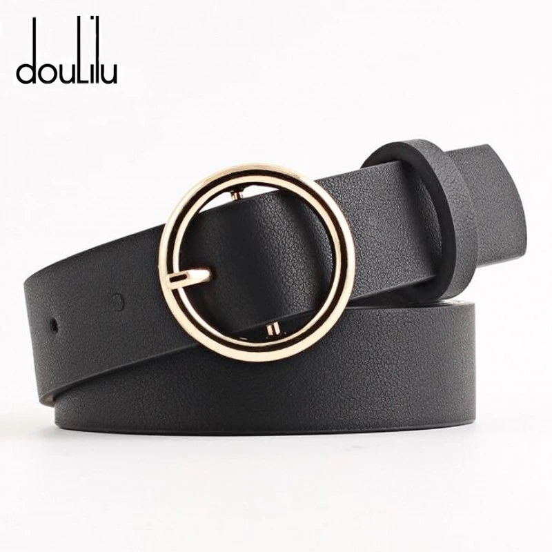

None Round Women Solid Fashion Buckle Waist Casual Shape Belt Riem Cinto Feminino Ceinture Femme Cinturon Mujer Harajuku Cinto