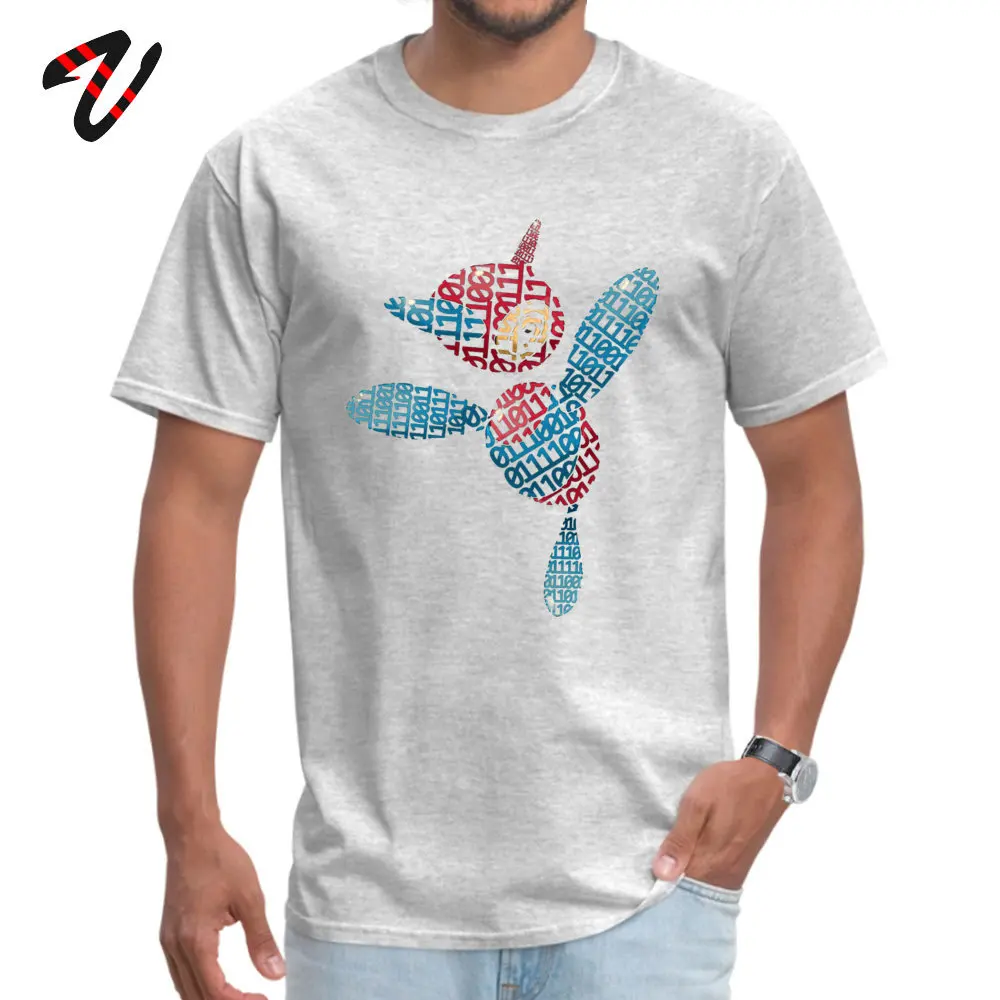 Summer T-Shirt Prevailing Crewneck Porygon Z 100% Cotton Men's T Shirt Casual Short Sleeve Tee Shirts Free Shipping Porygon Z -12528 grey