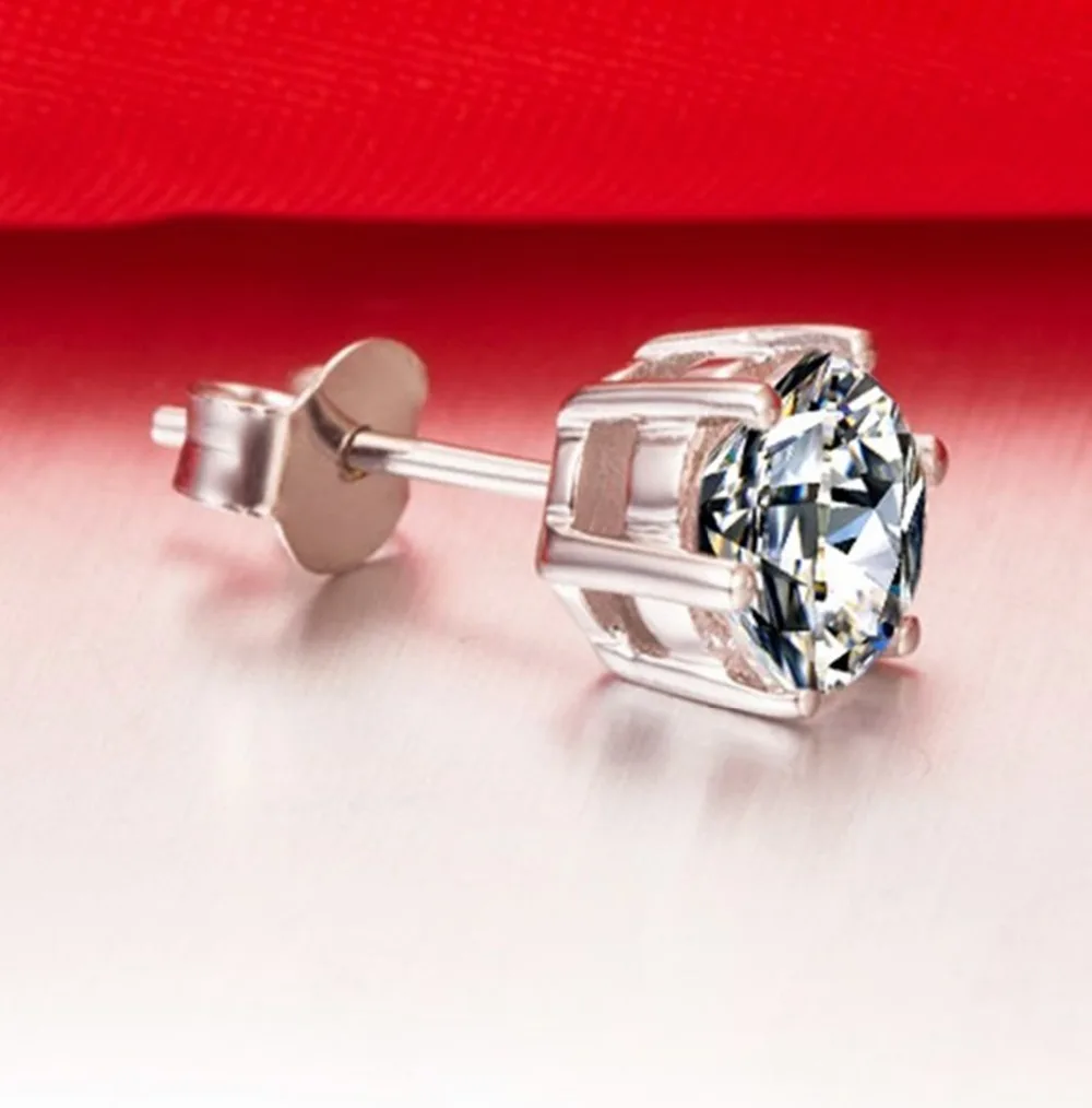 0 5 Carat Piece Genuine Moissanites Wedding Stud Earrings Solid 0 5 Carat Piece Genuine Moissanites Wedding Stud Earrings Solid 14k 585 White Gold Best Engagement Jewelry For Bridal In From