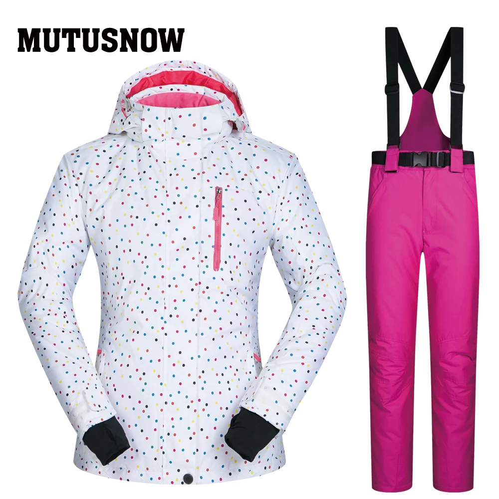 MUTUSNOW النساء بدلة تزلج جاكيت وسروال يندبروف ماء الشتاء سترة النساء تزلج على الجليد مجموعات في الهواء الطلق الجبلية MUTUSNOW النساء بدلة تزلج جاكيت وسروال يندبروف ماء الشتاء سترة النساء تزلج على الجليد مجموعات في الهواء الطلق الجبلية