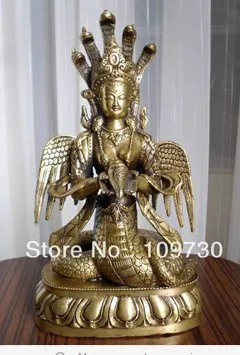 

00767 Tibetan bronze Sagara-nagaraja buddha statue