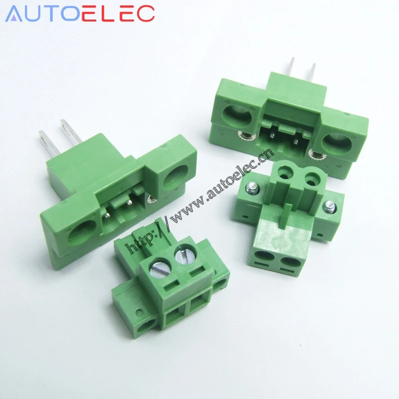 

2poles Plug in Terminal Blocks PCB Connector Panel 5.08mm pitch male&female straight pin With Screw Lock DFK-MSTB2.5 50sets