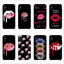 Кайли Дженнер губы помада макияж сексуальный черный мягкий ТПУ чехол для телефона чехол для iPhone 11 11PRO MAX X 5 5S SE 6 XR XS MAX 7 8 8Plus