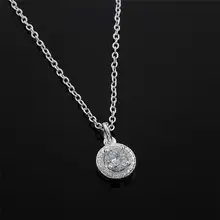Charms wedding party silver plated necklace white crystal cute for women necklace jewelry silver jewelry fashion pendant LN022