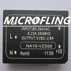 2 шт./модуль LOTACDC 220 В повернутый 5 v2a низкая пульсация NA10-V2S05 ac-dc модуль | Электроника