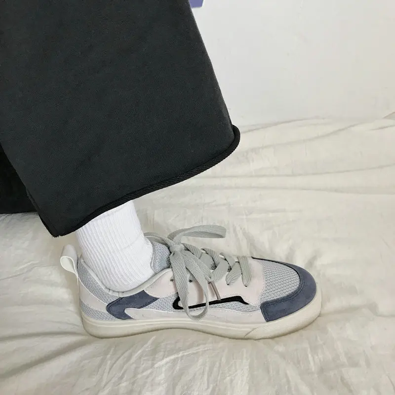 da moda sapatos de lona respirável tênis