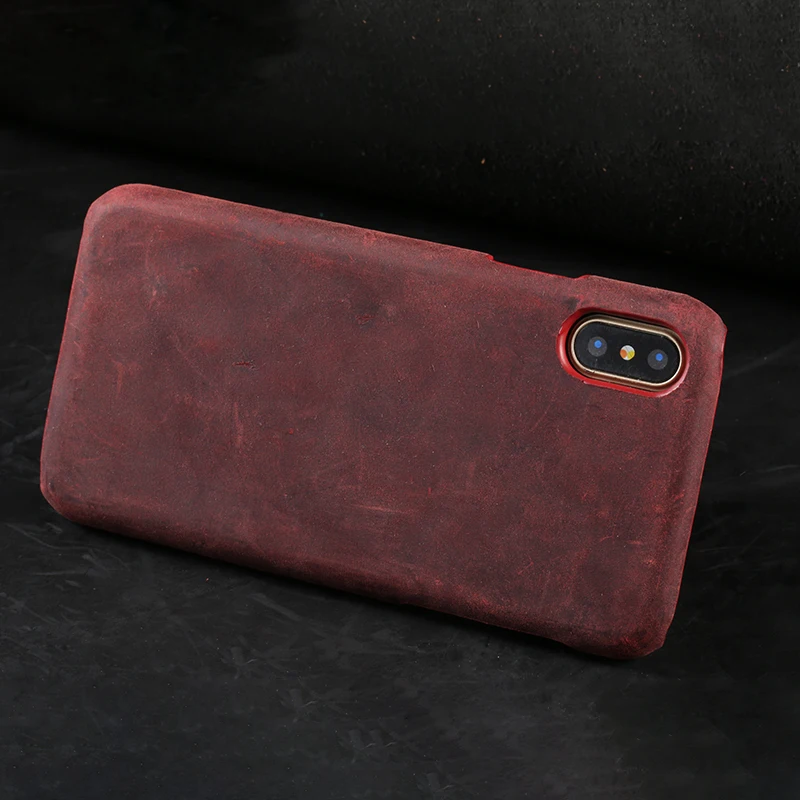 Модный кожаный чехол crazy horse для iPhone x, чехол ручной работы на заказ, чехол crazy horse для iPhone x, чехол ручной работы