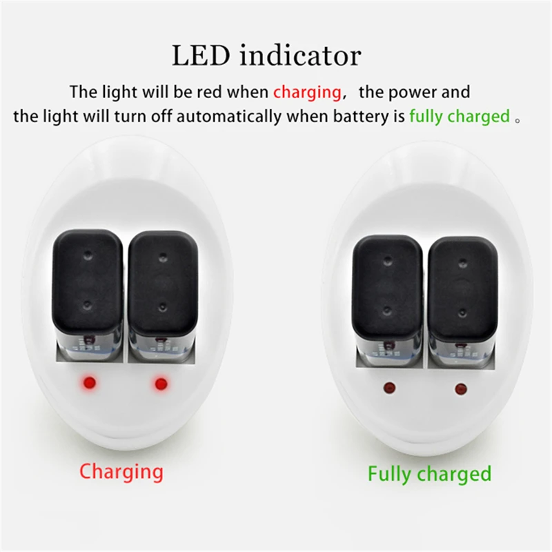 

C906W Smart Lighting-off 9V Fast Charge Battery Charger US Plug High Quality AA / AAA LCD Display US Plug Battery Charger