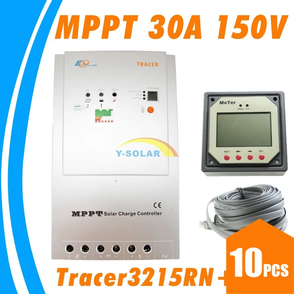 

10PCS LOTS,30A MPPT tracer3215 150V solar charge controller with Remote meter MT-5