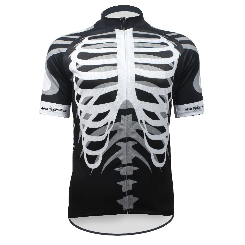 

2018 Cycling Jersey Short Sleeve Skeleton sport Cycling clothing hombre Mens Cycling Jersey Cycling Clothing Bike Shirt Summer m