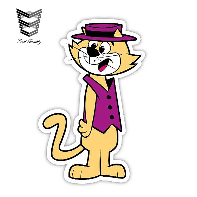 

EARLFAMILY 13cm X 8.3cm Car Styling Top Cat Decal Cartoon Car Sticker Vinyl Graphic for Car Window Door Bumper Laptop Decor