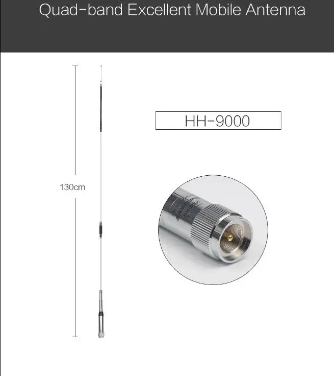 HH-9000 антенны quad band отличное Мобильные антенны 29,6/50,5/144/435 мГц для автомобиля приемопередатчик использовать в автомобиль грузовик th-9800