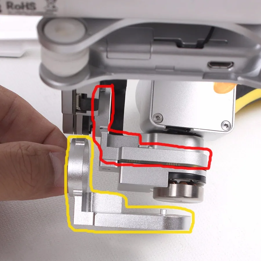 Gimbal ремонт протектор Guard рыскания/рулон кронштейн/крышка DIY Замена адаптер для DJI Phantom 3 Стандартный