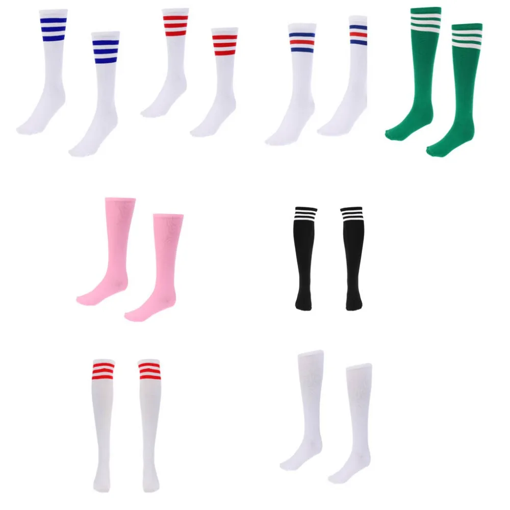 Golf Stripe Thigh High Tube Sock Knee High Protection Socks M for