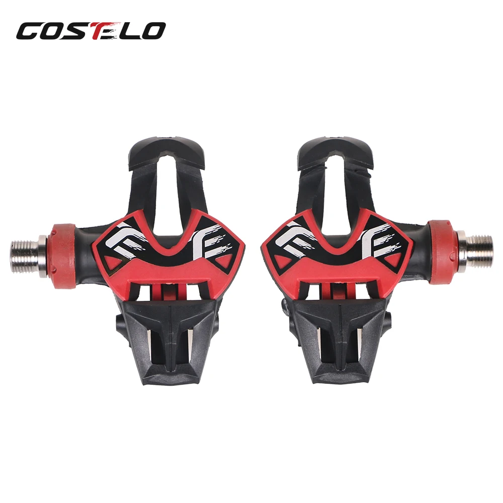 165 г только Costelo ультра-светильник для шоссейных педалей из углерода Ti Tianium, педали для шоссейных велосипедов с шипами, велосипедные педали