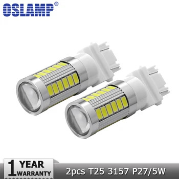 

Oslamp 2pcs T25 3157 P27/5W Car Led Light Bulbs 12V 6000K Auto Led Turn Signal Bulb Led Reverse Light Brake Lights Stop Light