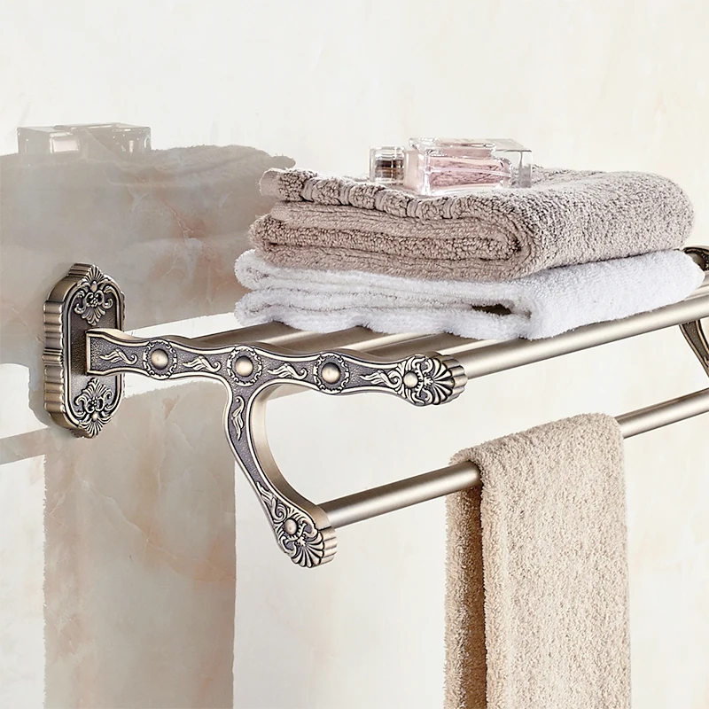 Antique Wall Mounted bathroom towel rack Golden towel holder Towel bar bathroom hardware hook suite bathroom accessories 3312