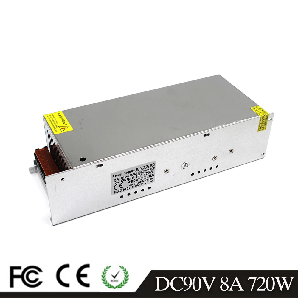 

Universal 90V 8A 720W Regulated Switching Power Supply Transformer 220V AC DC SMPS for Industrial Equipment Machine Stepper CNC