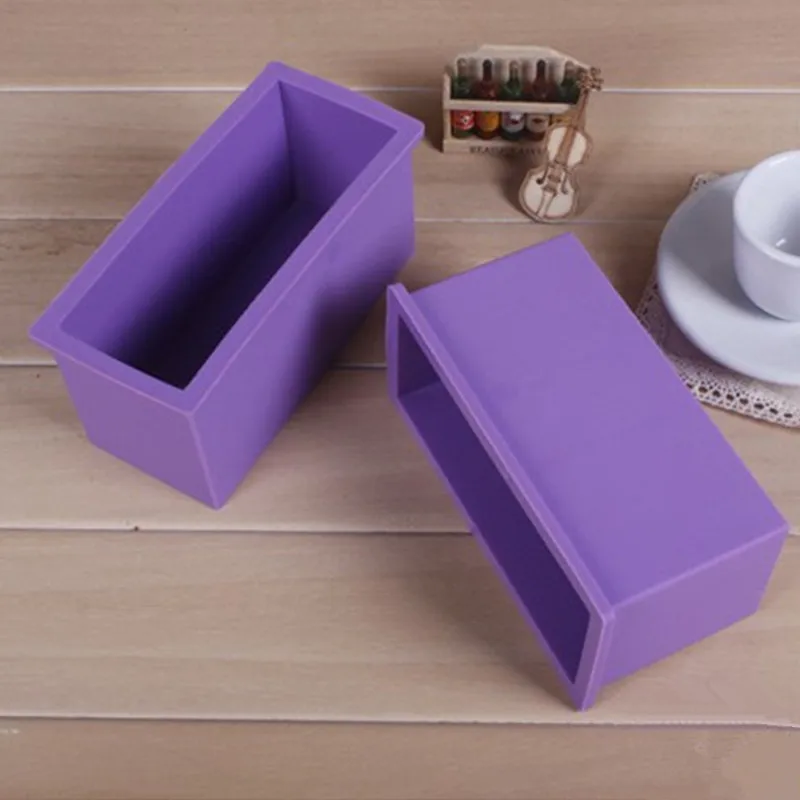 600 ml big rectangular Block Silicone soap mould Cake mold ...