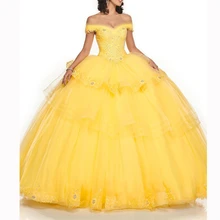 Великолепные пышные платья 15 anos с открытыми плечами с глубоким v-образным вырезом, Украшенные бусинами и кристаллами vestidos de quinceanera