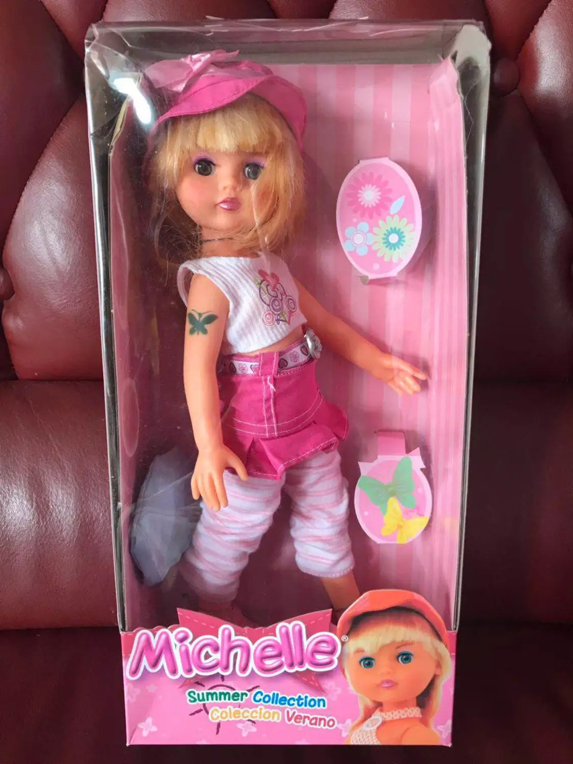 Белый Оригинальные 34 см Michelle в штучной упаковке куклы стеклянные бусы милые девушки одеваются куклы для подарков - Цвет: Белый