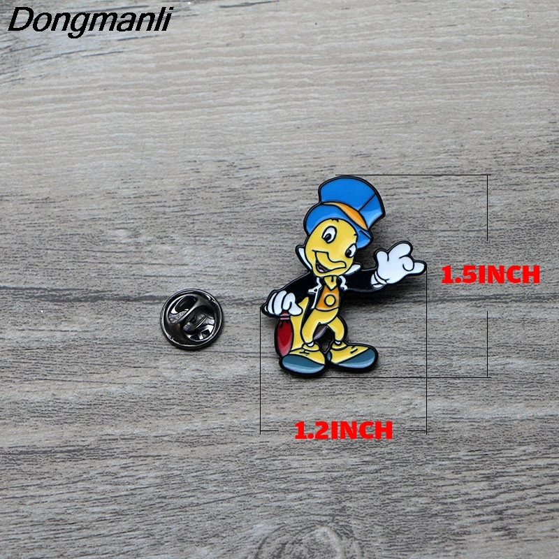 L2725 Jiminy الكريكيت الفن المينا دبابيس دبابيس الرجال طية صدر السترة شارة بدبوس هدايا L2725 Jiminy الكريكيت الفن المينا دبابيس دبابيس الرجال طية صدر السترة شارة بدبوس هدايا