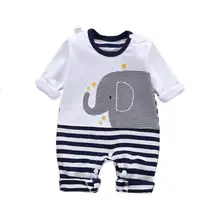 Детский комбинезон для новорожденного, одежда для мальчиков и девочек, хлопковая верхняя одежда, костюм с короткими рукавами для новорожденных, Летний комбинезон