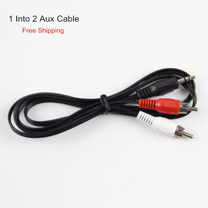 

Mini 3.5mm AV 1 into 2 Audio Stereo Aux Cord 2 RCA to 3.5mm Male 3.5 Jack RCA Aux Cable For Speaker Wire For Car/PC/TV 1.0m