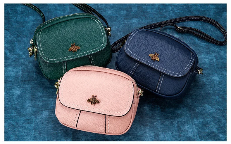 Women genuine leather crossbody bag 12