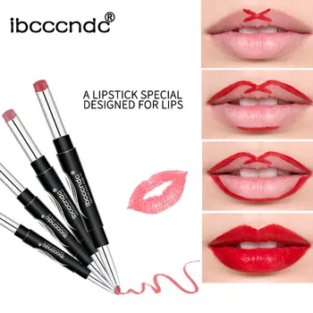 

Ibcccndc automatic matte lipstick pen with lipliner 10 colors waterproof long lasting batom nude makeup red lipstick IB007