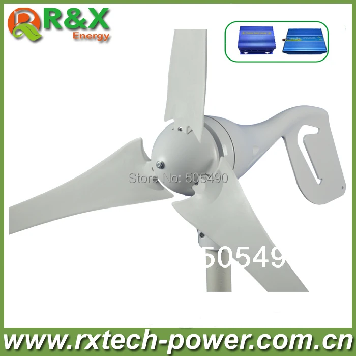 Brand new wind turbine generator 400W 3 PCS blades wind generator+wind/solar hybrid controller+600 W off grid inverter.