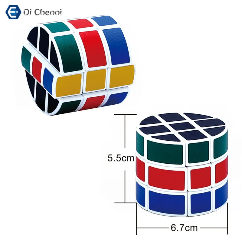 

Di Chenni Puzzle Cylindrical Cube 3x3x3 ABS Educational Learning Puzzle Magic Cube Toy Rubic Cube Speed Professional