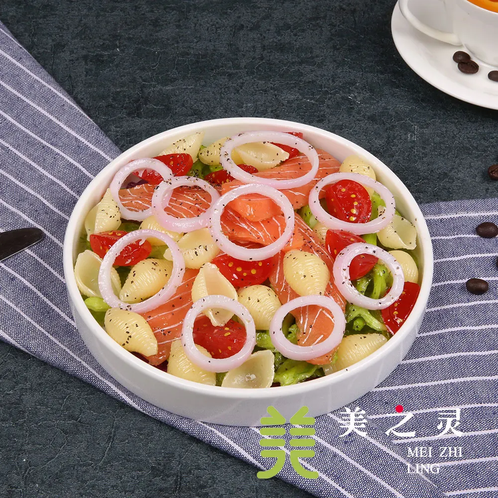 

Imitation Salmon Vegetables Fruits Salad Foods Raw Fish Fillets Food Models Simulation Vegetables Handicraft Artificial Props