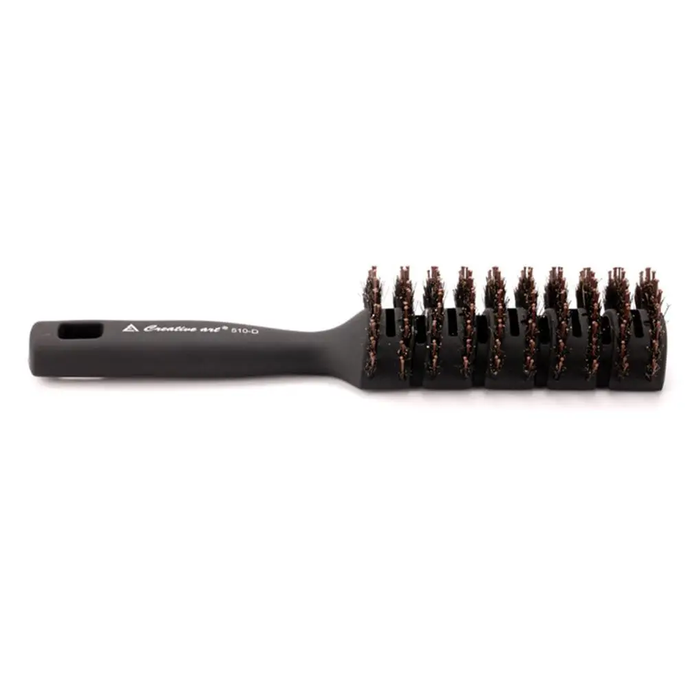 Mens Styling Ribs Comb Bristles Hair Brush Frosted Scrub Handle Anti-Static Barbershop Salon Modelling Hairdressing Beauty Tool