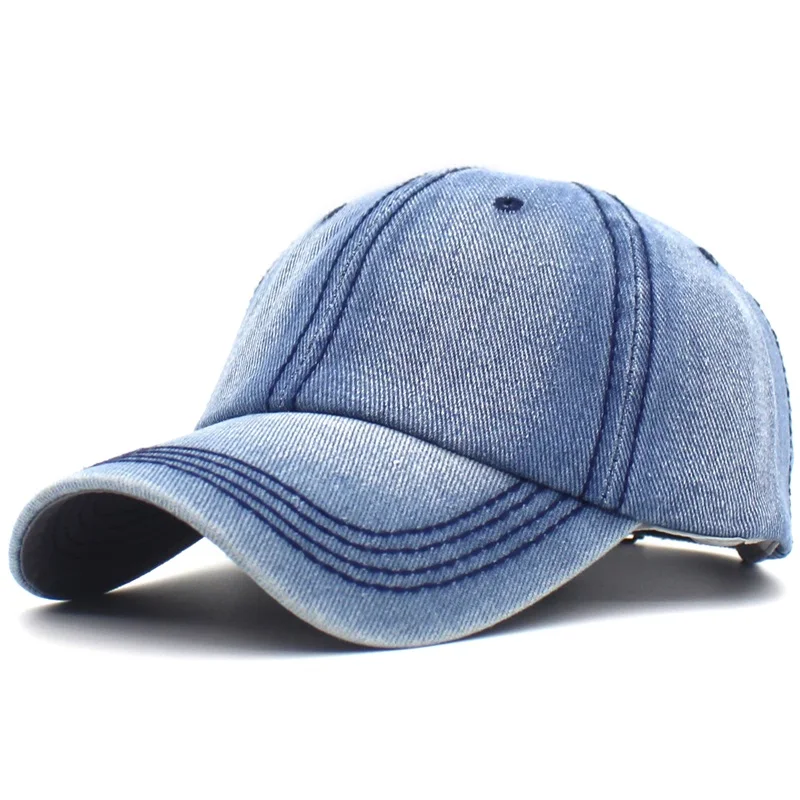 Ditpossible мыть хлопок бейсболки для женщин для мужчин летняя уличная casquette джинсы синий шапки снепбеки