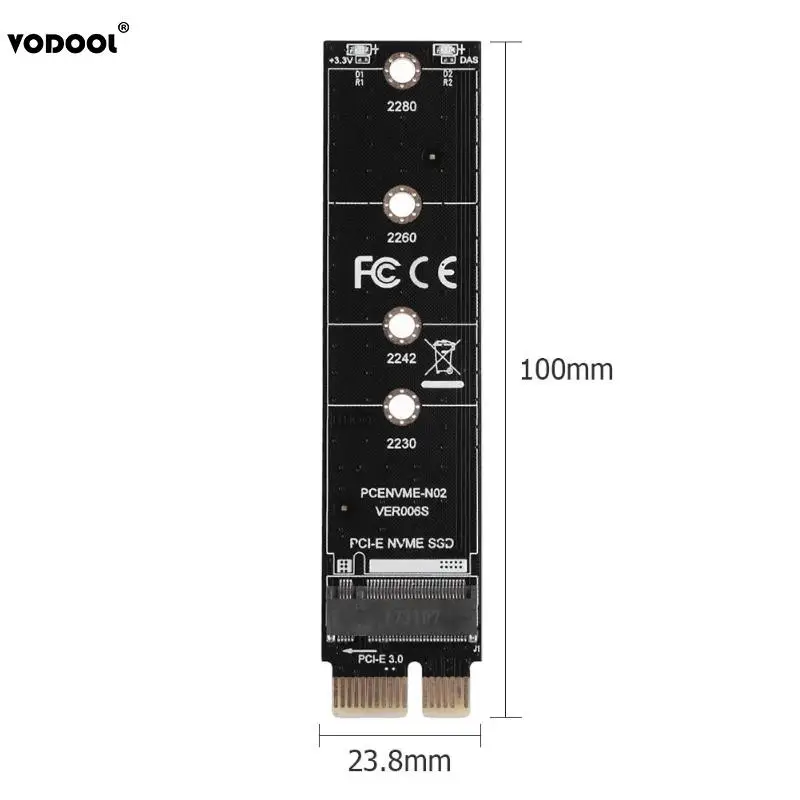 Адаптер карта VODOOL Mini NVME M.2 в 1 высокоскоростная удлинительная M Key NGFF модуль