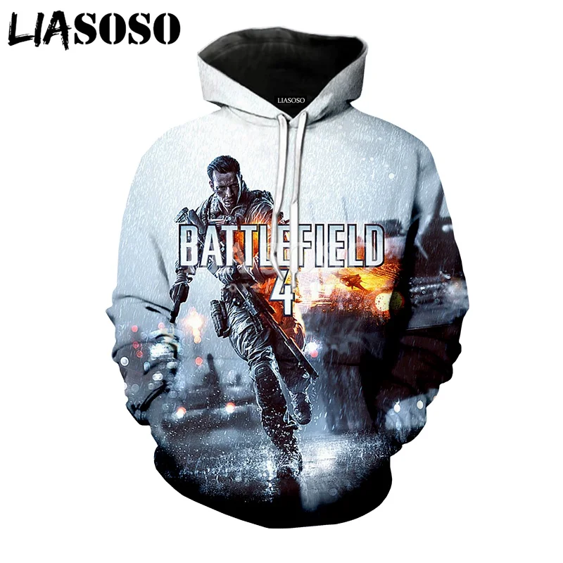 LIASOSO Новая мода для мужчин и женщин толстовка 3D принт видео игры Battlefield унисекс Толстовка Забавный длинный рукав уличный пуловер A009-01 - Цвет: 5
