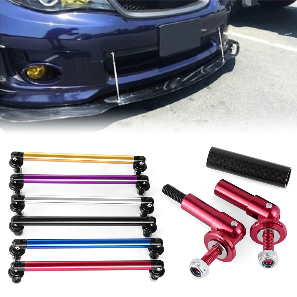 

Universal 2pcs 135mm Front/Rear Protector Rod Support Adjustable Bumper Lip Wind Splitter Frame Auto Replacement Parts Durable