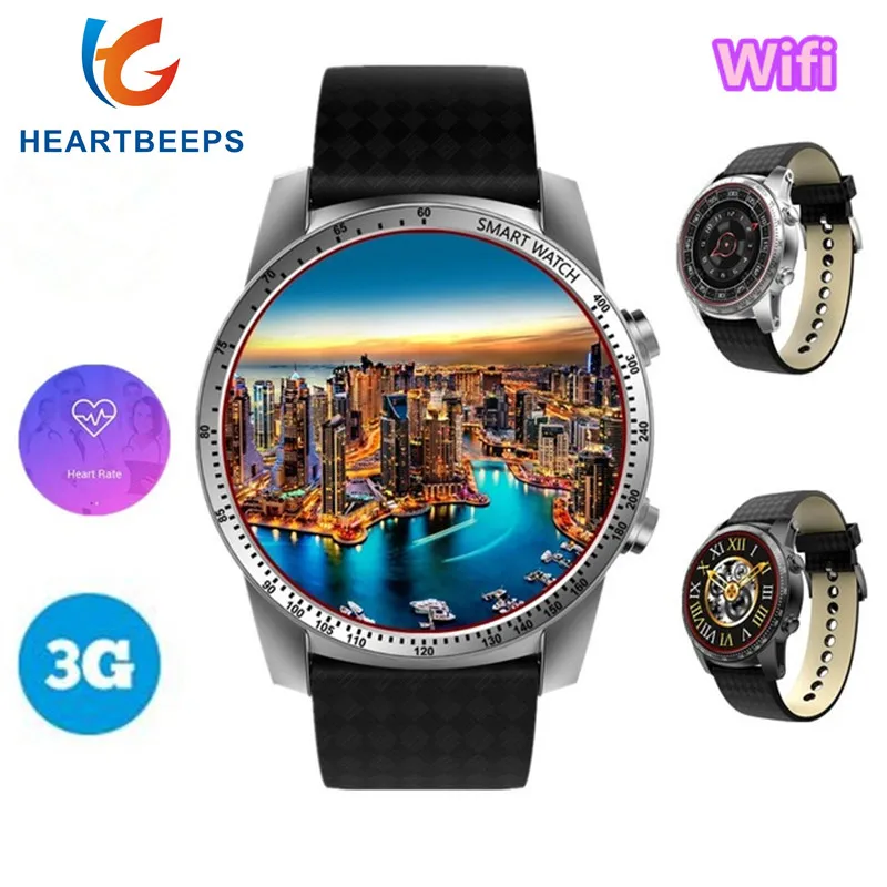 

2018 New KW99 3G Smart Watch MTK6580 Quad Core Android 5.1 GPS Smartwatch Wifi For Men 1.3GHz 8GB Heart Rate Monitor Pedometer