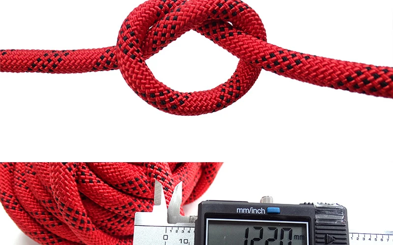 12mm de Diâmetro Corda de Segurança ao ar Equipamento de Escalada Corda de Escalada Corda de Alta Parede Árvore Livre Profissional Engrenagem Caminhadas Resistência 10 Corda de segurança ao ar livre 12mm