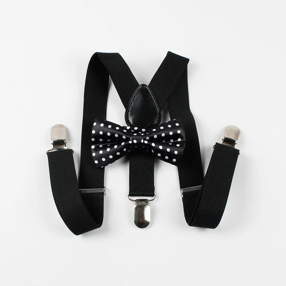 Mantieqingway Elastic Suspenders Baby Boy Suspenders Bow Tie Set for Children Adjustable