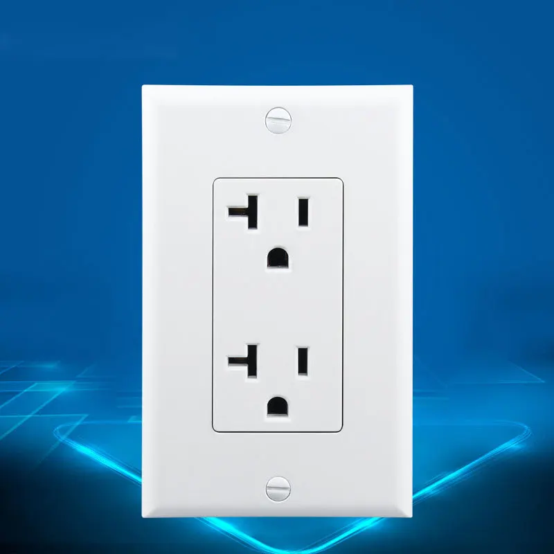 

Two U.S. 20A U.S. Label Socket North American NEMA High Power 5-20R Double U.S. Standard Power Outlet