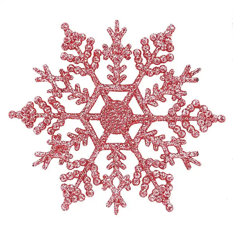 К требованиям заказчика; сверкающие; блестящая Снежинка рождественские украшения для рождественской елки вешалка гирлянда делая Новогодние украшения 12 шт./компл - Цвет: Розовый
