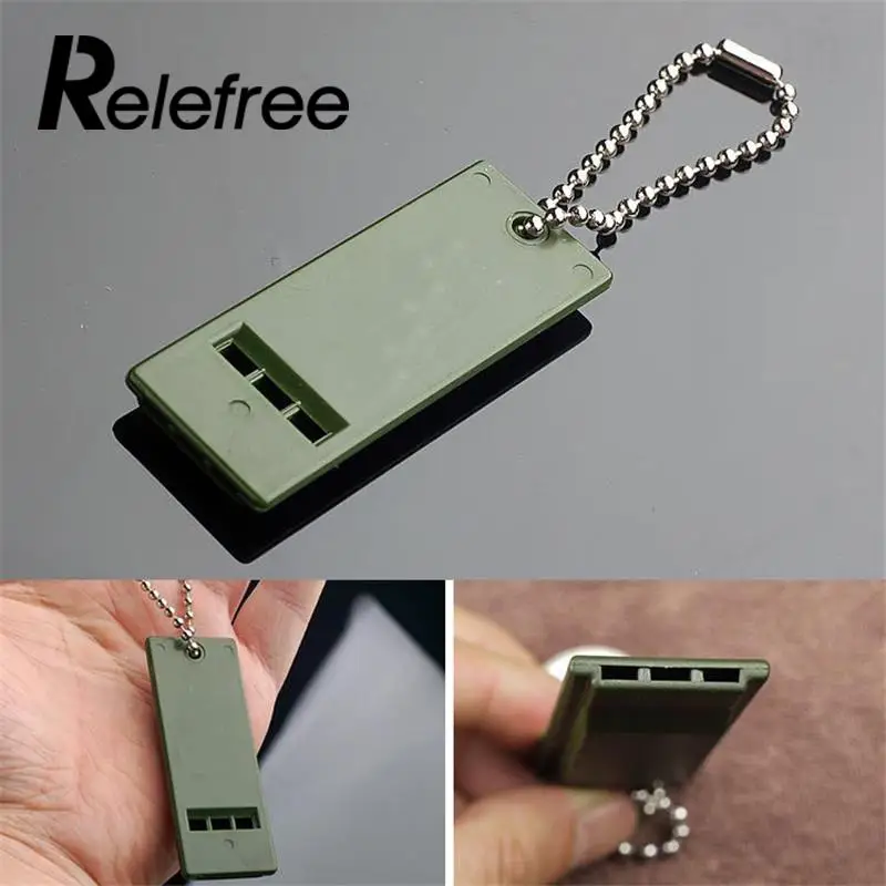 

Relefree Portable Outdoor Survival Whistle Camping Hiking Multi-channel Audio First Aid Kits Useful EDC Tools 7 x 2.7cm